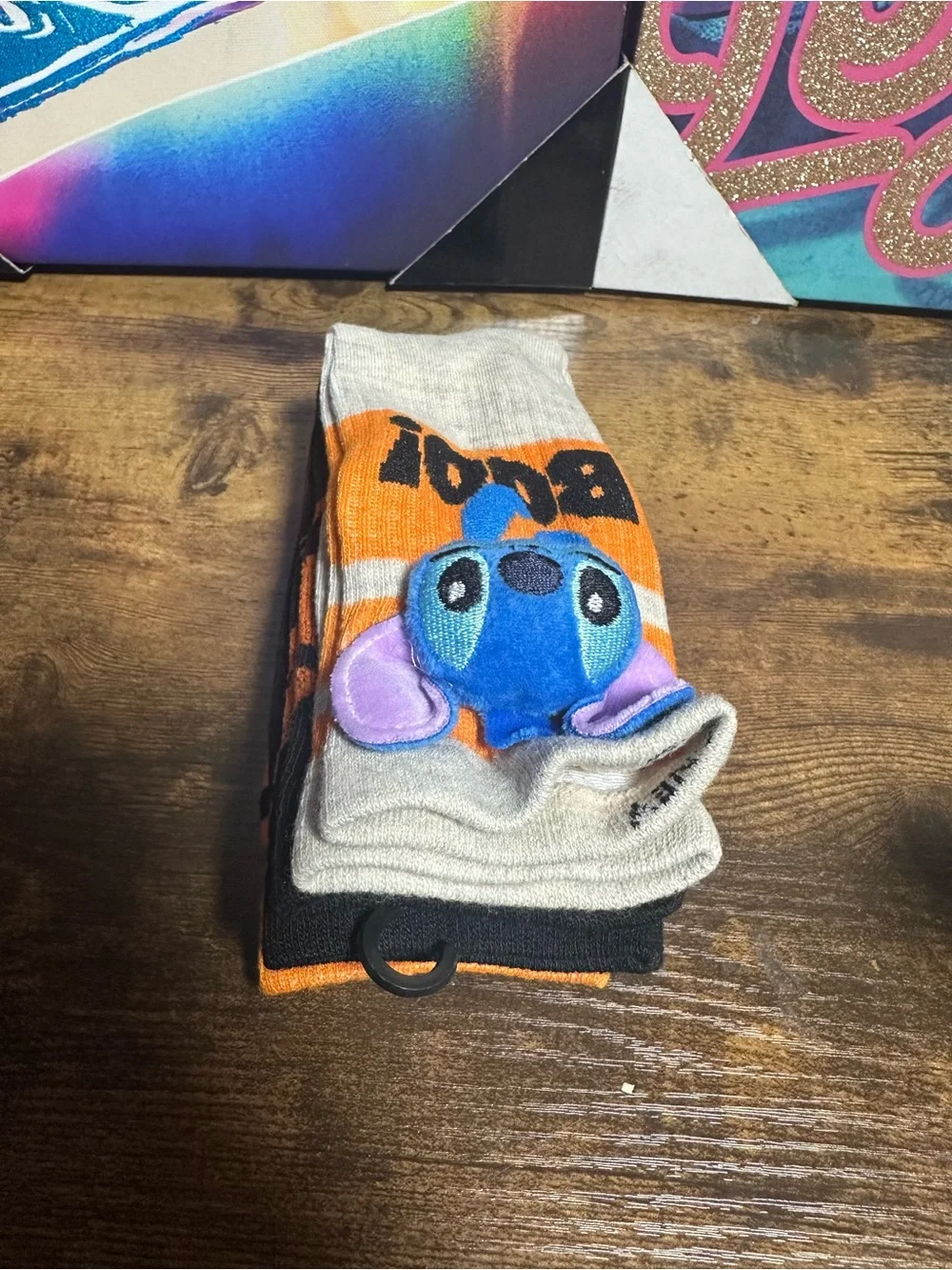 Disney STITCH Halloween Crew Socks 3 Pack 3D Boo Jack O’Lantern  Size 4-10